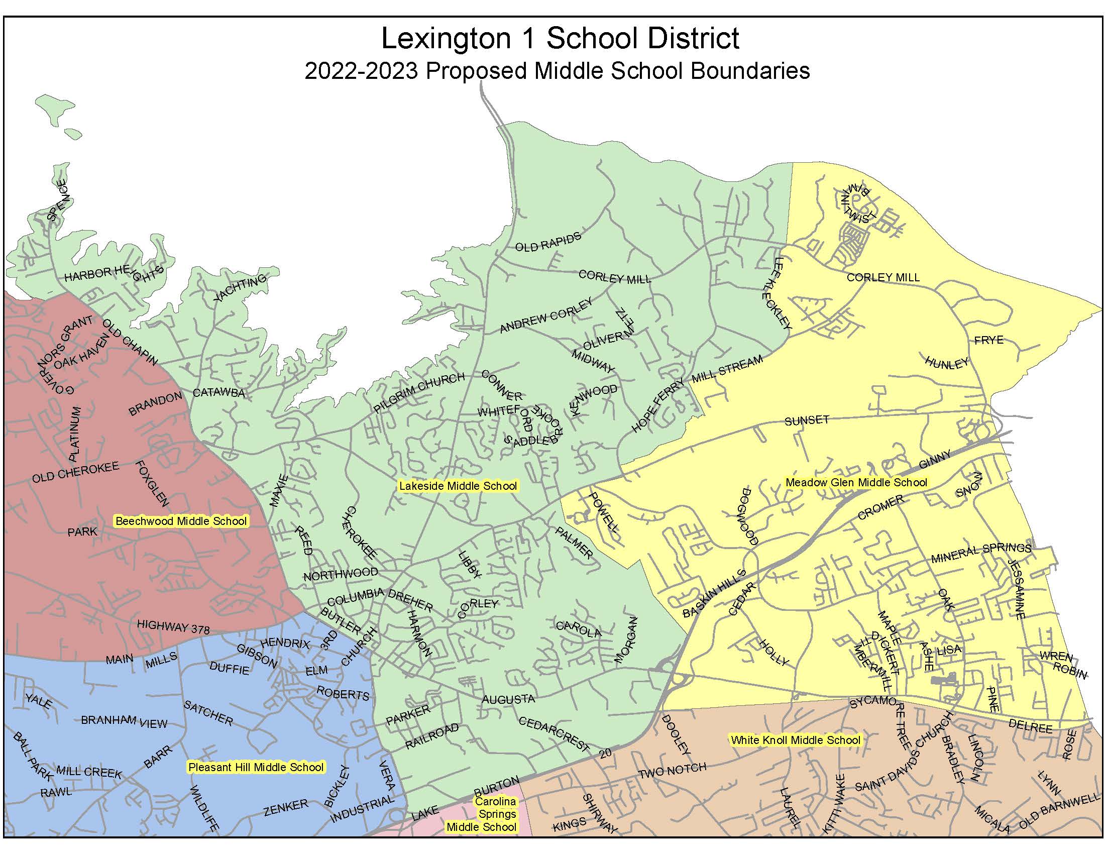 Proposed Middle School Boundaries